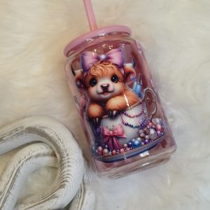HIGHLAND COW GLASS TUMBLER